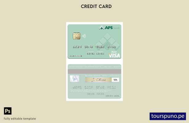lista para imprimir plantilla de tarjeta de débito visa Malta APS Bank Limited